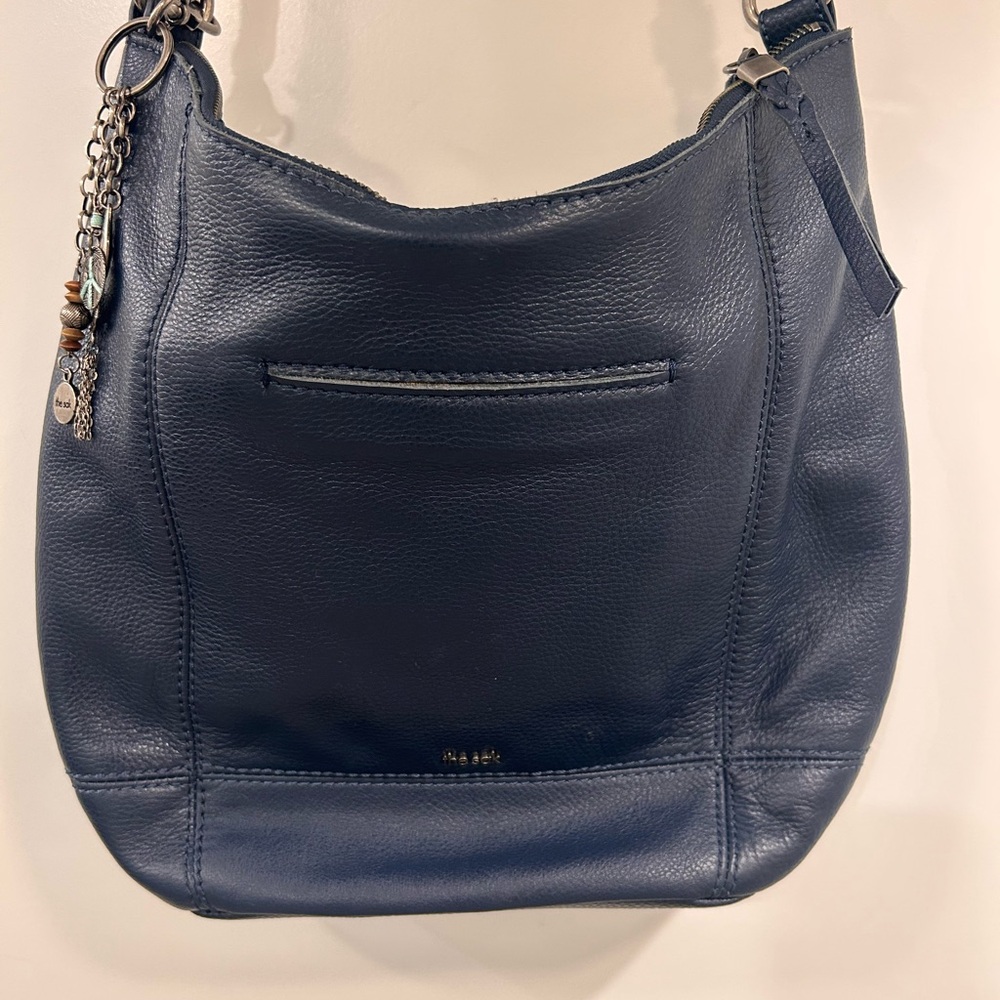 The Sak Sequoia Dark Blue Leather Hobo Bag